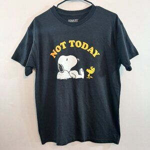 Snoopy "Not Today" Peanuts Hybrid Apparel T-Shirt M Black Cotton